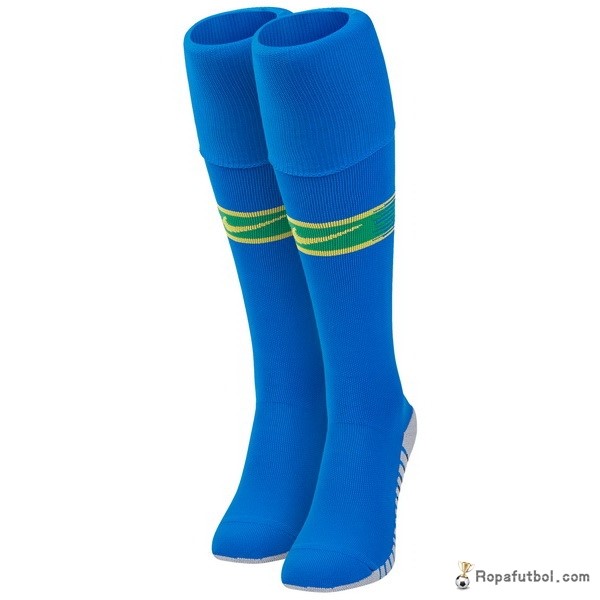 Calcetines Brasil Replica Segunda Ropa 2018 Azul